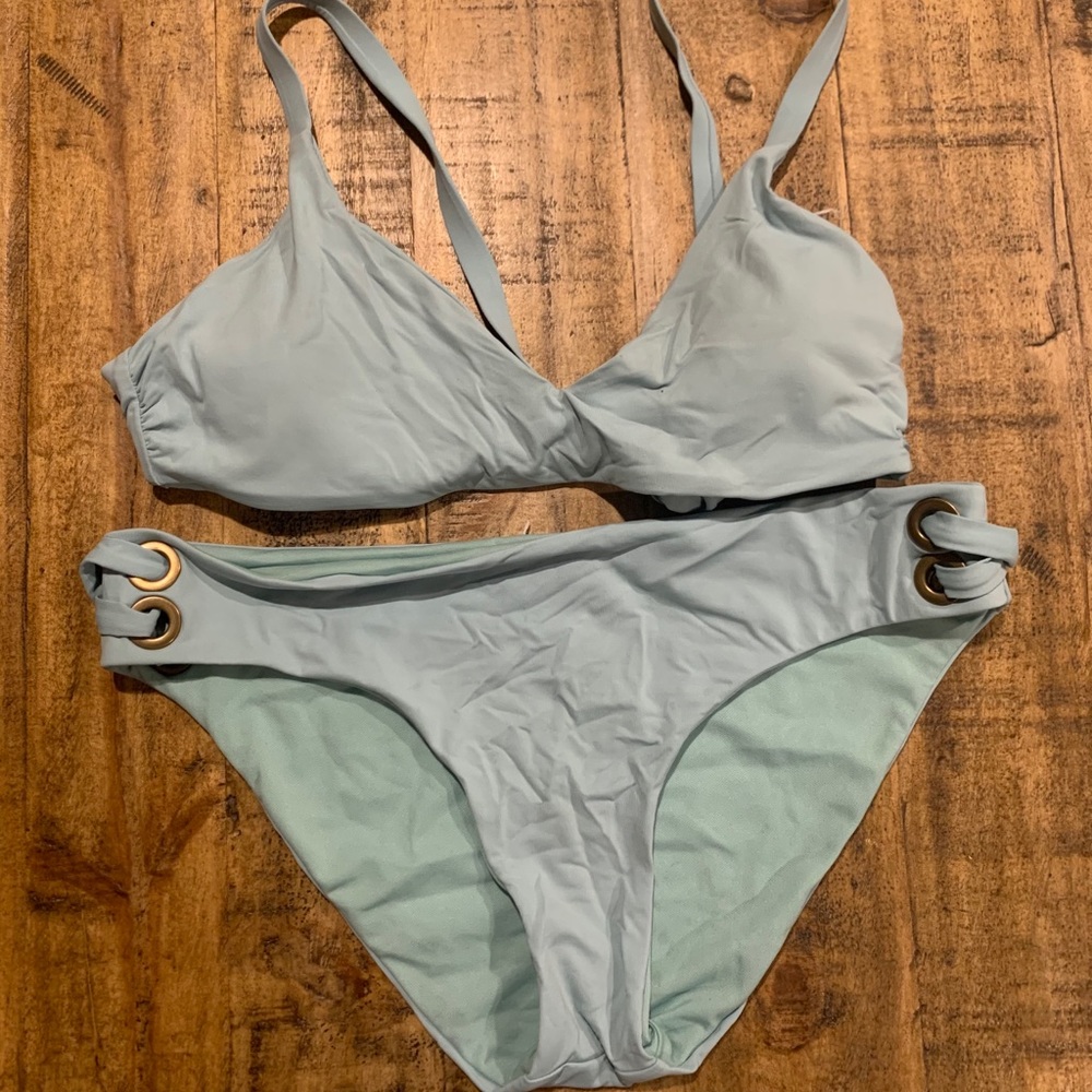 ROXY bikini green two piece.